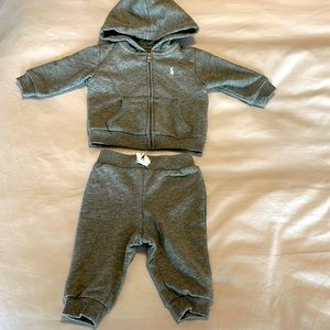 Ralph Lauren Grey Sweatsuit Size 6 months